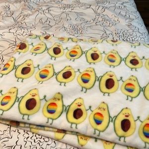 Avocado Rainbow Throw Blanket